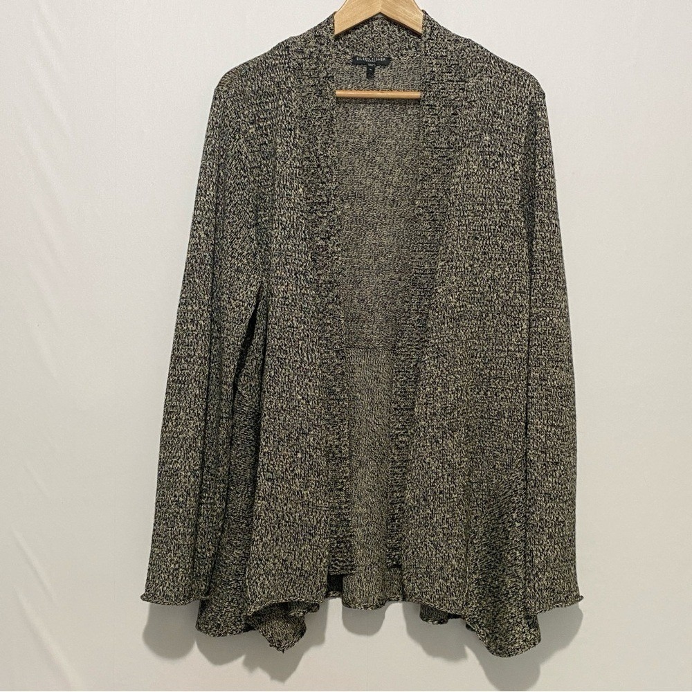 Eileen Fisher Woman 1X Linen Wool OpenCardigan Drape Minimalist PlusSize Sweater